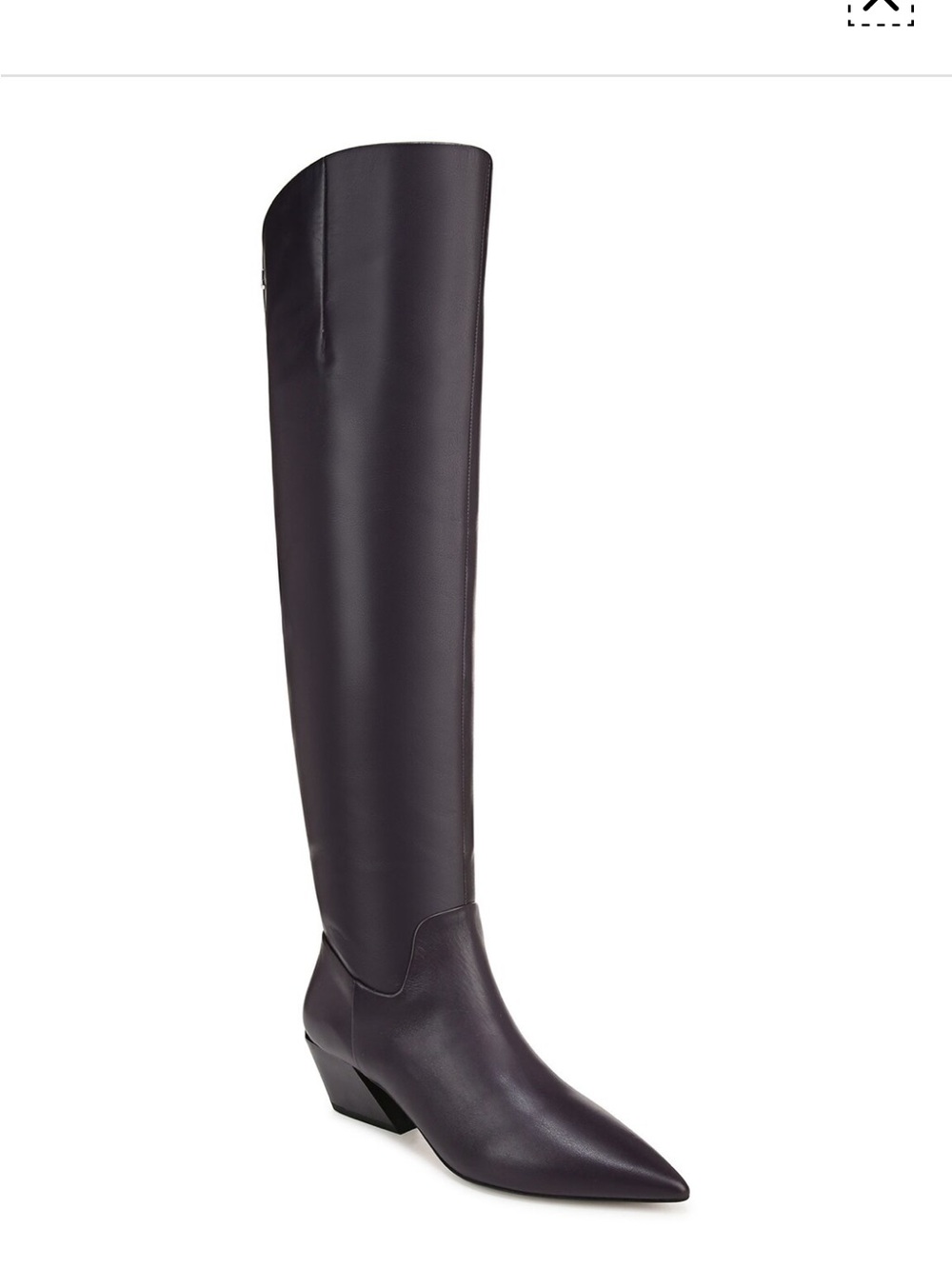 Franco Sarto Gwyn Knee High Boot Eggplant Purple Leather Sz 9 NWOB HTF Color